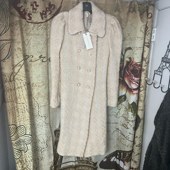 LOVESHACKFANCY Harvest White Coat Size 0 - Picture 2 of 10
